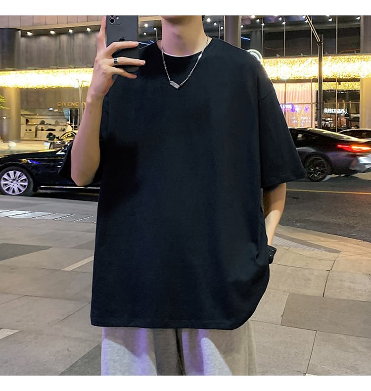 無地 Tシャツ ゆったりシルエット 上質コットン半袖