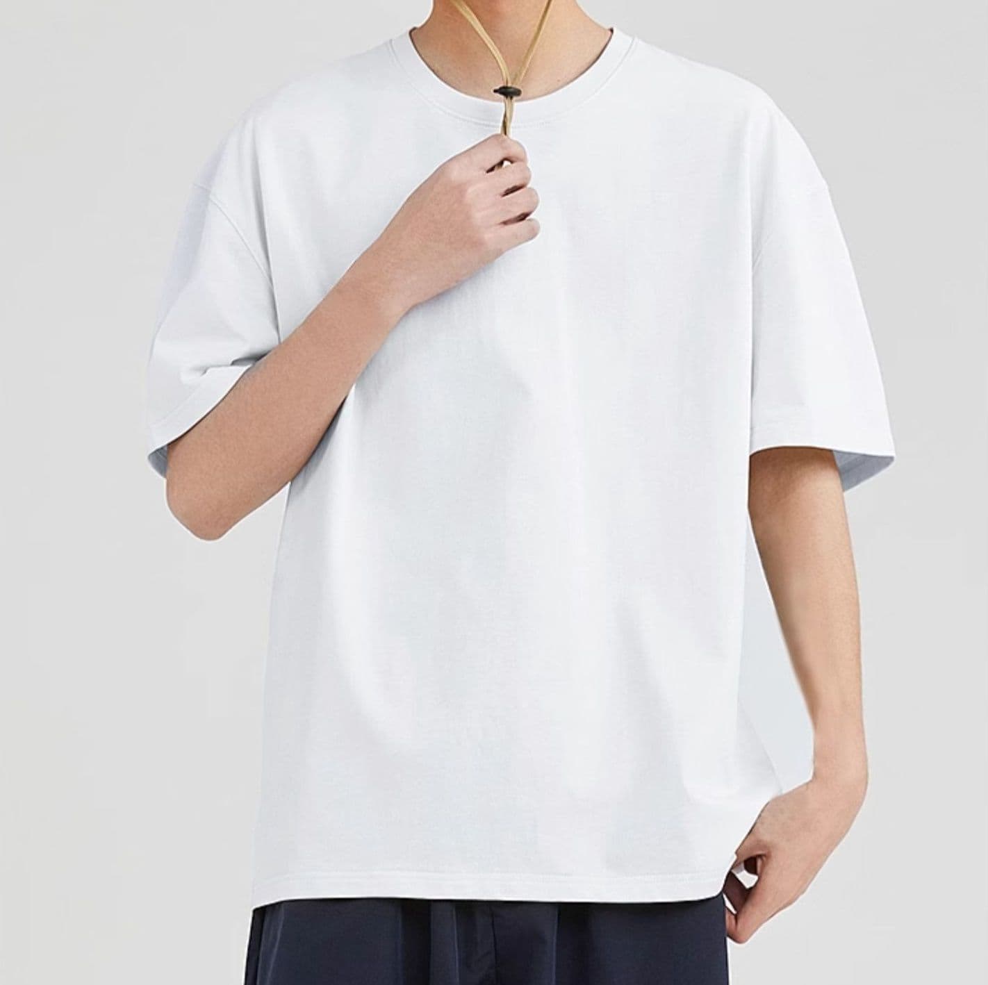 無地 Tシャツ 洗練された基本スタイル半袖シャツ
