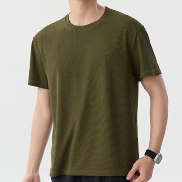 無地 Tシャツ なめらか肌触り 上質クルーネック半袖