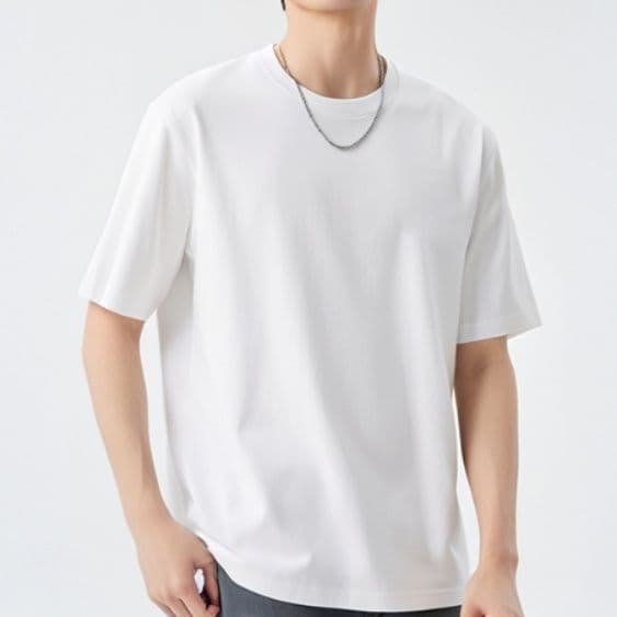 無地 Tシャツ なめらか肌触り 上質クルーネック半袖