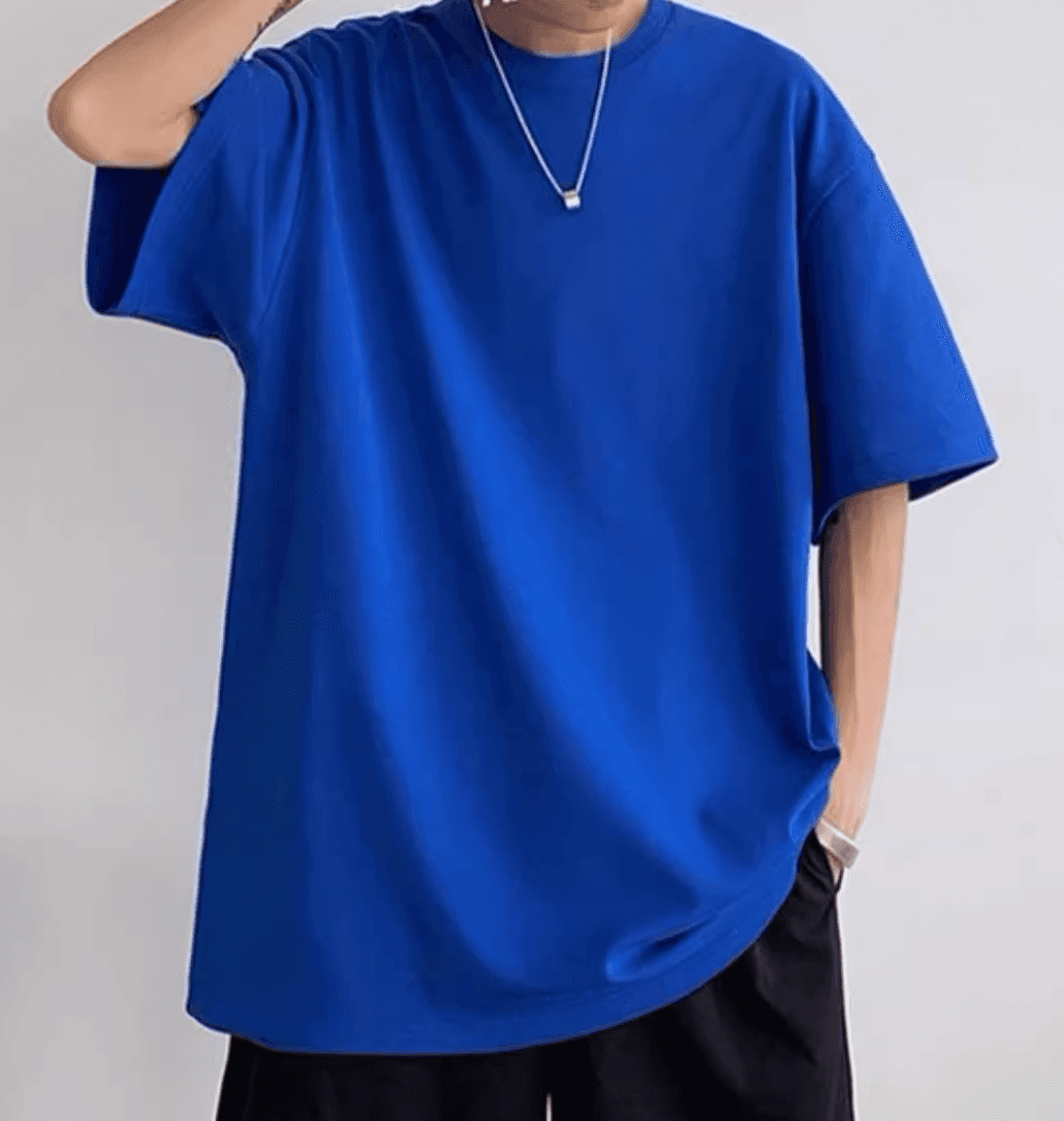 無地 Tシャツ ゆったりシルエット胸ポケット半袖