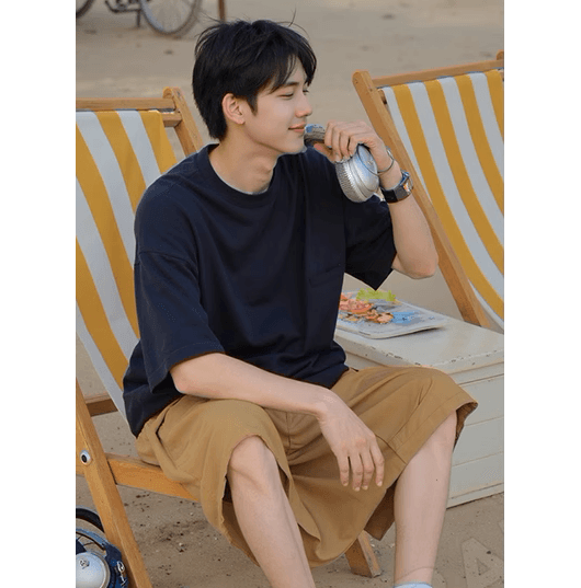 無地 Tシャツ 空との調和 ゆったり無地半袖