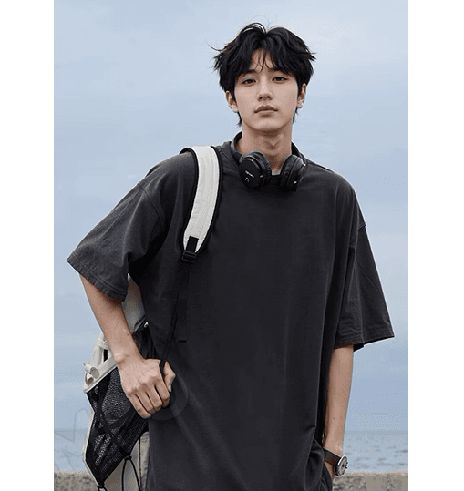 無地 Tシャツ 空との調和 ゆったり無地半袖
