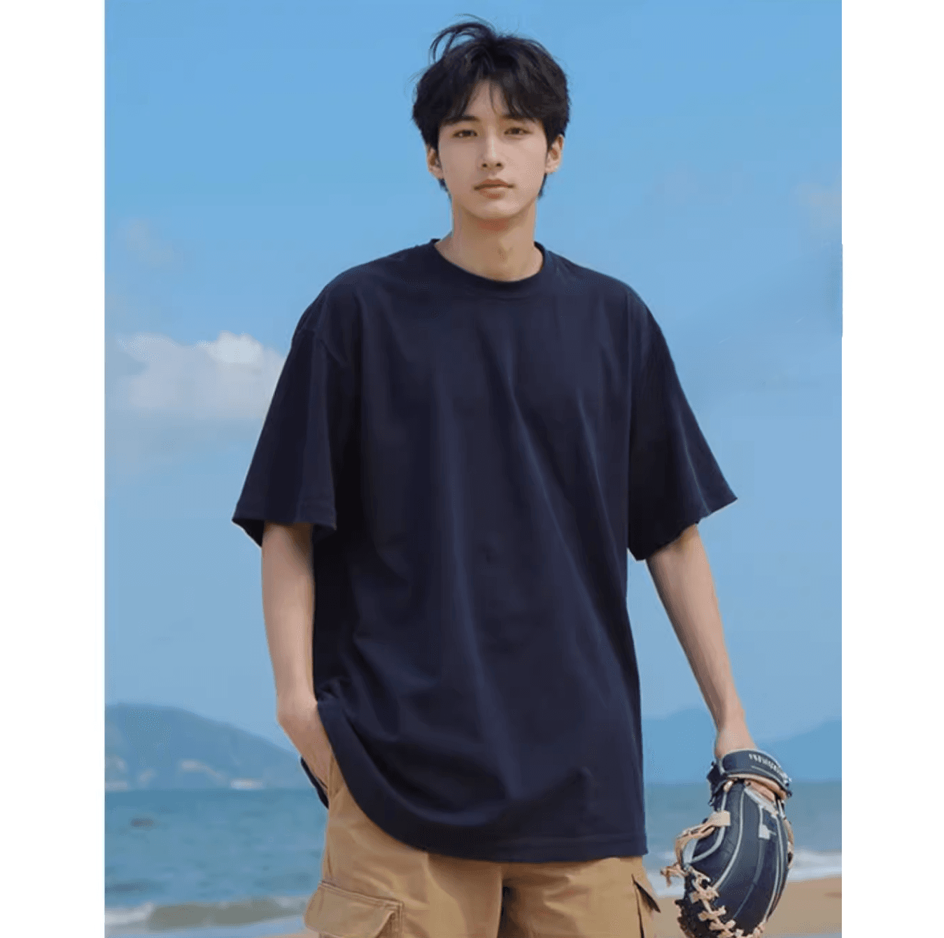 無地 Tシャツ 空との調和 ゆったり無地半袖