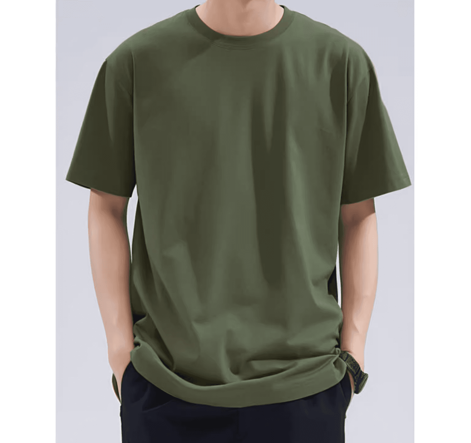 無地 Tシャツ ゆったりシルエット 上質無地半袖