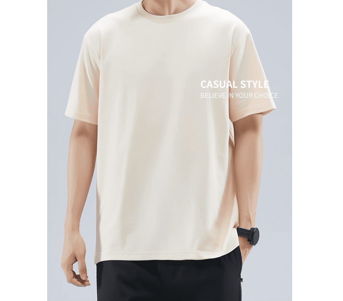 無地 Tシャツ ゆったりシルエット 上質無地半袖