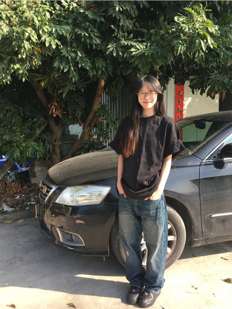 無地 Tシャツ ゆったりシルエット 半袖無地ティー