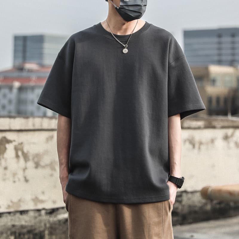 無地 Tシャツ ゆったりシルエット 無地半袖カットソー