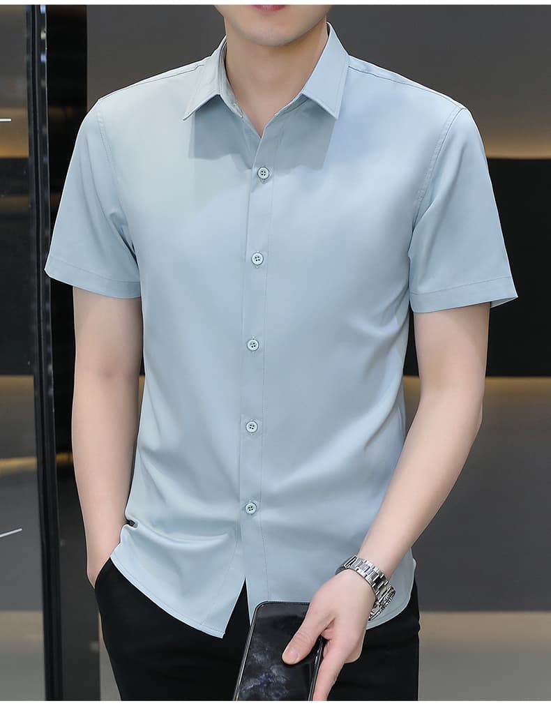無地 シャツ 上質素材 半袖シャツ コレクション