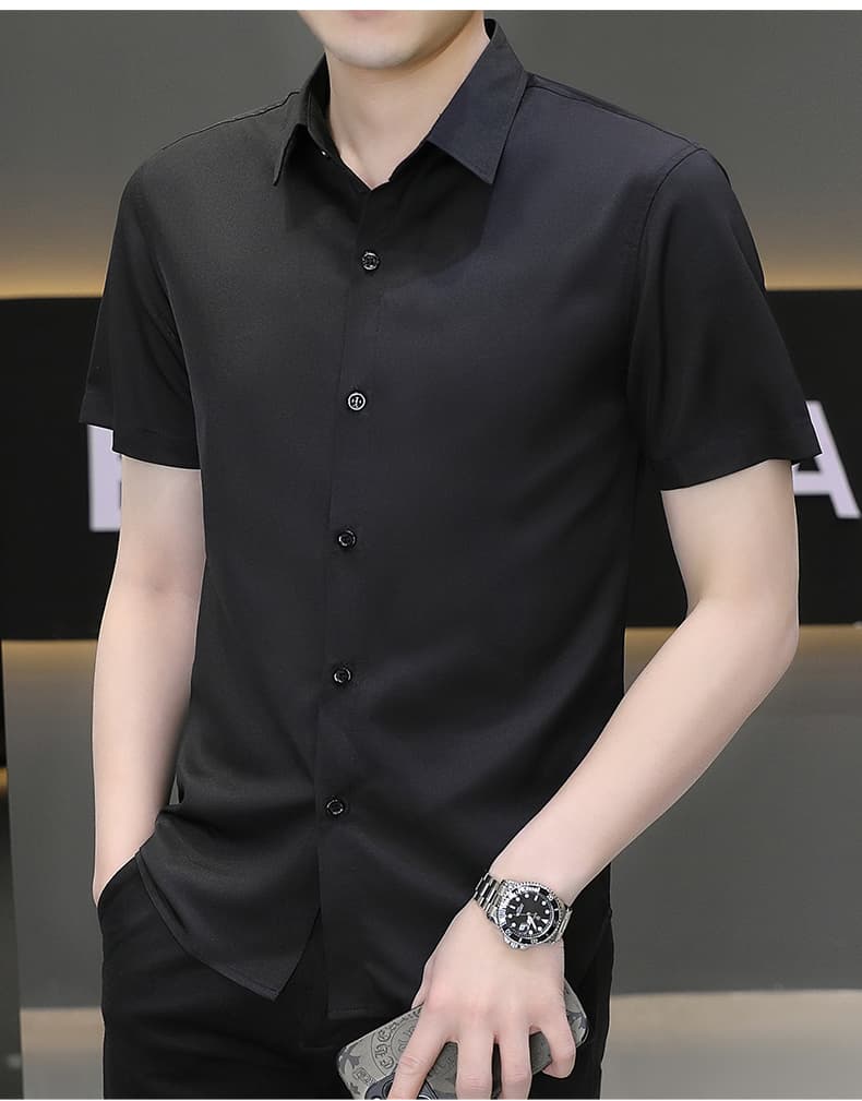 無地 シャツ 上質素材 半袖シャツ コレクション