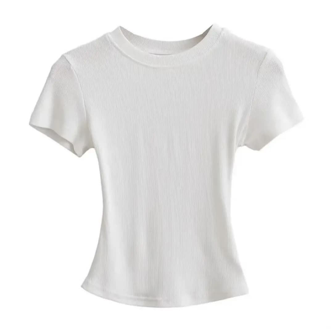無地 Tシャツ シンプル美シルエット フィット半袖