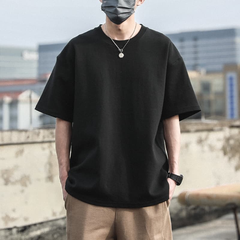 無地 Tシャツ ゆったりシルエット 無地半袖カットソー