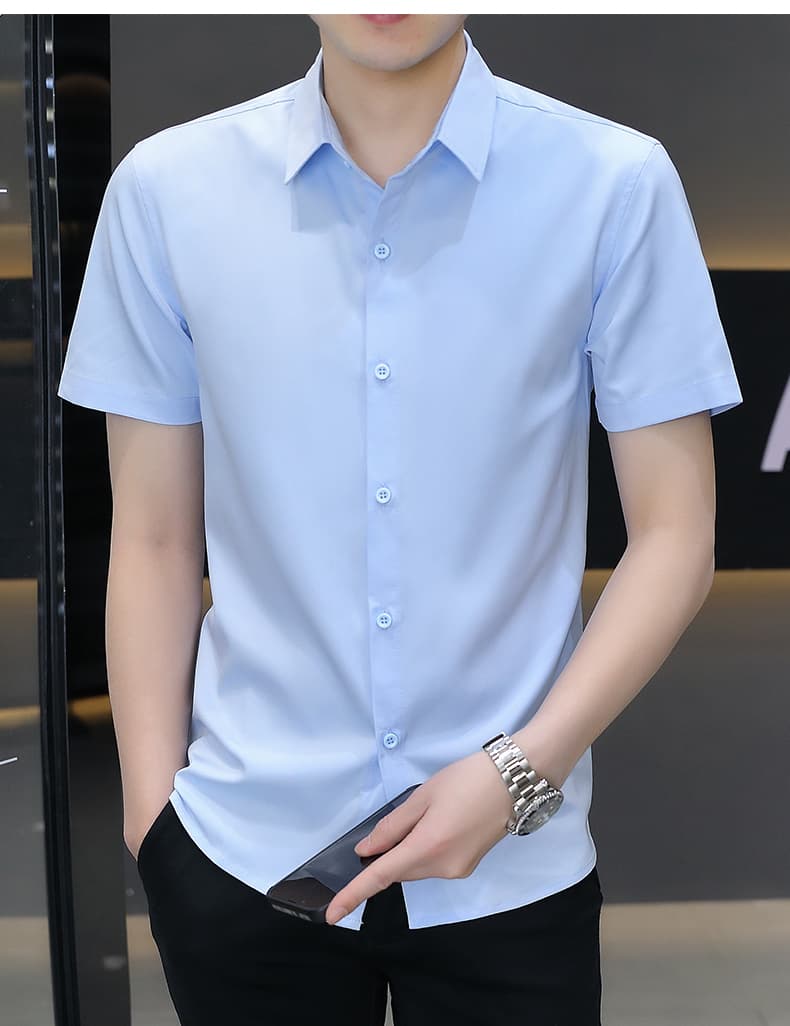 無地 シャツ 上質素材 半袖シャツ コレクション